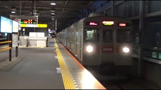 古い車両が急行を担うことで轟音を上げながら北越谷駅を通過する東武伊勢崎線上り東急8500系