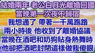 結婚兩年老公白月光離婚回國，當晚他第一次夜不歸宿，我想通了帶著一千萬跑路，兩小時後他收到了離婚協議，當晚我在酒吧和奶狗熱舞時， 他卻把酒吧封閉這樣做我傻眼#幸福敲門.