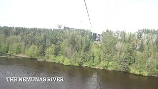 In a cable car to a Snow Arena in Druskininkai, Lithuania  HD 1080p