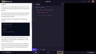Learn Java - 4.0 Conditionals and Control Flow Java | Codecademy Walkthrough