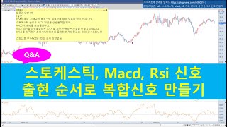 [질문과답변] 145 : 스토케스틱, Macd, RSI 지표 신호의 출현 순서로 신호 만들기