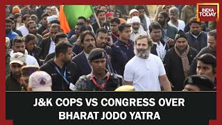 J\u0026k Cops Vs Congress Over Bharat Jodo Yatra | 'Not Informed About Large Gathering': J\u0026K Police