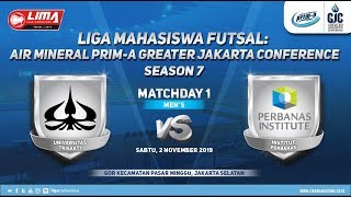 Men's USAKTI vs PERBANAS LIMA Futsal: Air Mineral Prim-A GJC Season 7