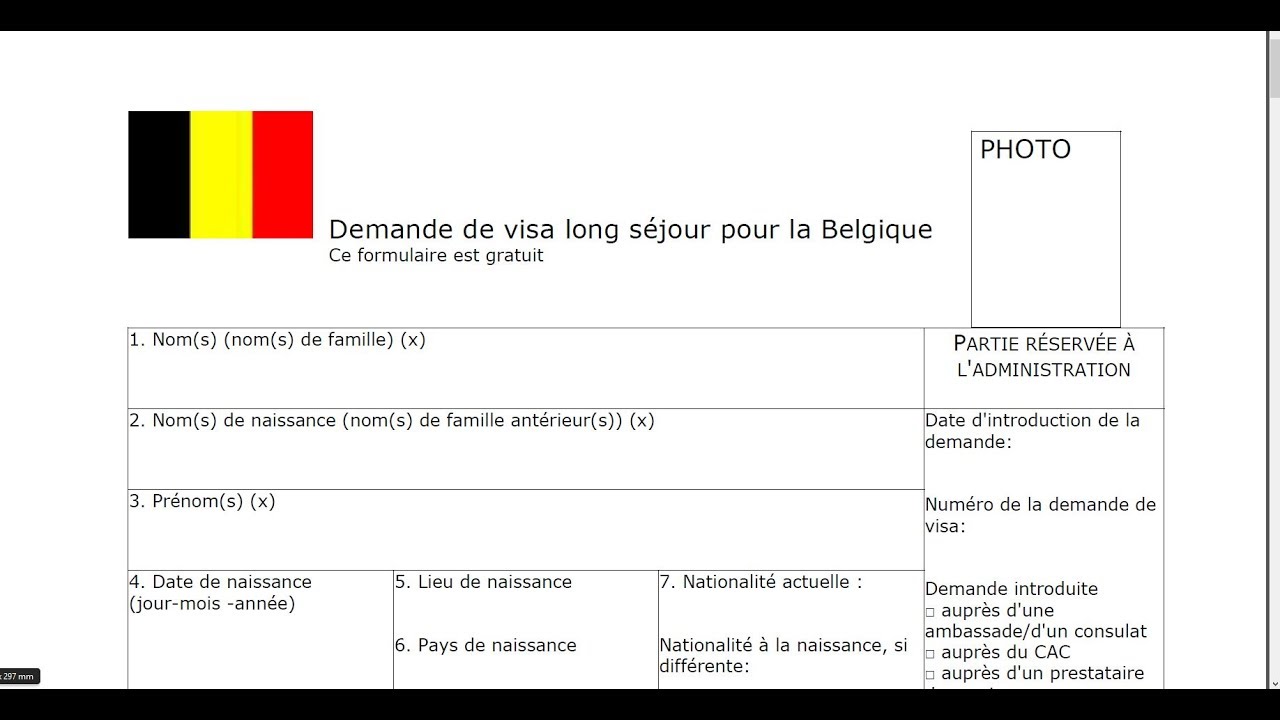 Comment Remplir Le Formulaire De Visa Belgique طلب التأشيرة بلجيكا ...