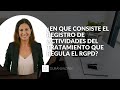 ¿En que consiste el Registro de actividades del Tratamiento que regula el RGPD?