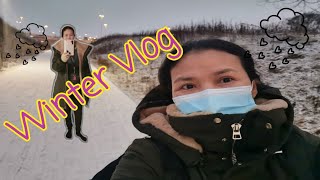 Vlog with me ลุยหิมะไปทำงานกันค่ะ🙂⛄❄️🇧🇻