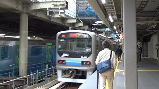 【ついに完成した渋谷駅埼京線新ホーム】利用開始しても工事だらけの新ホームから出発するりんかい線車両の埼京線下り70-000形