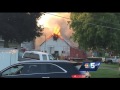 crews battle massive barn fire in beekmantown