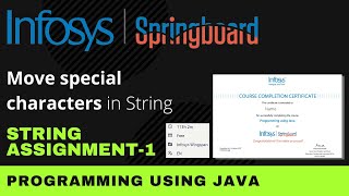 Move special characters in String | String Assignment 1 | Programming Using Java