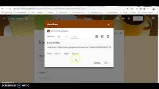 How to embed a Google form into Blogger