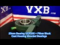 25mm bearing ucp205 pillow block cast housing mounted bearings