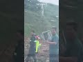 drivers narrowly escape a landslide disaster on china motorway