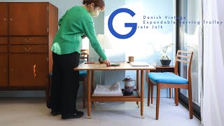 使い手に寄り添った優しく美しいデザイン♪Danish Vintage Serving Trolley Grete Jalk/デンマークヴィンテージ グレーテ・ヤルク トロリー サイドテーブル