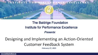 Baldrige Institute Webinar Feb 2025 Beyond Feedback