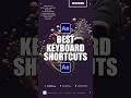 Top 5 Keyboard Shortcuts in After Effects #tutorial