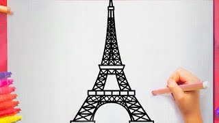 Comment Dessiner La Tour Eiffel De Paris Facile