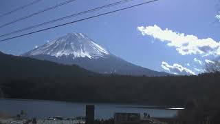 西湖ライブカメラ タイムラプス映像（2025年1月28日） 提供：UTYテレビ山梨