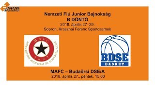 2018.04.27. U18 MAFC – Budaörsi DSE