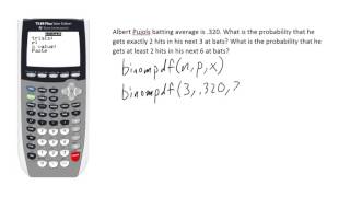 Binomial Distribution with a single probability on a TI 83 84 HD