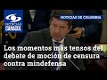 Los momentos más tensos del debate de moción de censura contra mindefensa por operativo en Putumayo