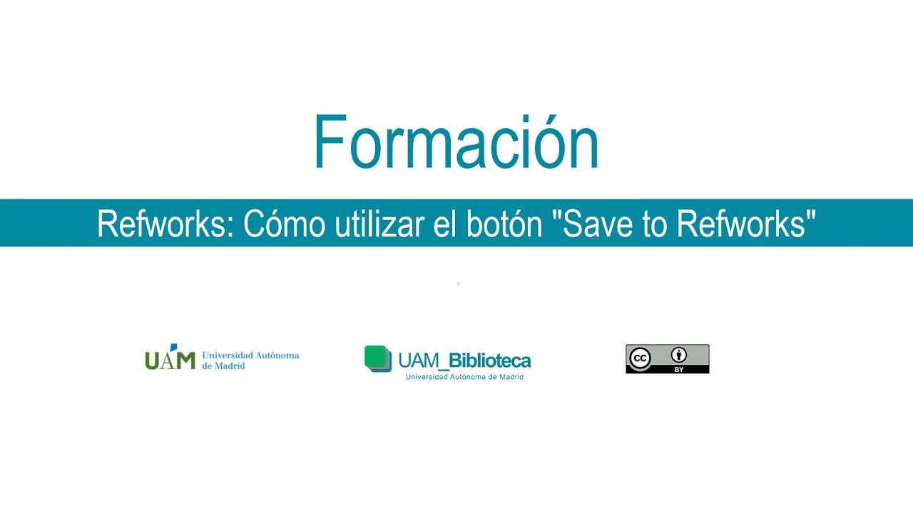 Refworks Cómo Utilizar El Botón Save To Refworks 2021 Youtube