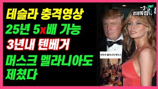 [테슬라 충격 영상!! 25년 5x배 가능.. 3년내 텐배거? 머스크 멜라니아도 제쳤다!! ]#3.1경제독립tv