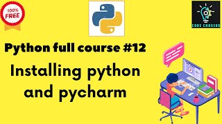 Python full course #12|Installing python and pycharm| #python #pythonprogramming #coding #code