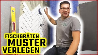 FISCHGRÄTEN MUSTER VERLEGEN - Wandfliesen in Fischgrätmuster! | Home Build Solution