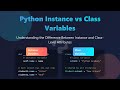 Python Tutorial: Instance vs Class Variables Explained for Beginners!