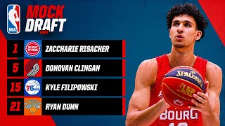 2024 NBA Mock Draft: Zaccharie Risacher drafted No. 1 overall to Pistons, | CBS Sports