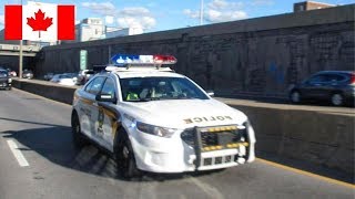 Lachine | 2x Sûreté du Québec (SQ) Highway Patrol Police Cars Responding Code 3 On Autoroute 20