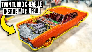 Crazy Turbo LSX Chevelle Engine Bay Sheet Metal Fabrication pt. 2 - 1970 LS Swapped Chevelle Ep. 7