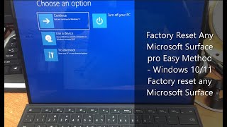 Factory Reset Microsoft Surface Pro Easy Method Windows 10/11 | Factory reset Microsoft  Surface pro