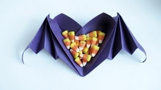 Happy Halloween Bat Dish -Origami timelapse