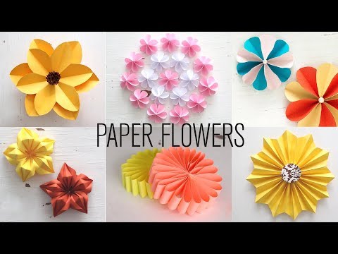 6 Easy Paper Flowers | Flower Making | DIY 6 Easy Paper Flowers | Flower Making | DIY