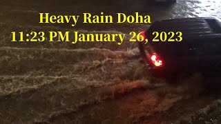 26 Jan 2023 11:23 pm heavy rain in Doha