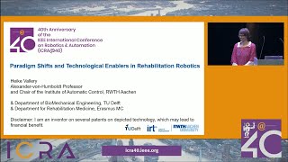 Heike Vallery - Paradigm Shifts and Technological Enablers in Rehabilitation Robotics
