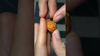 Clay pumpkin 🎃🧡👻#claycharm #polymerclay #halloween #pumpkin
