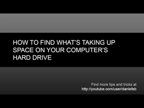 Find out what's using up your computer's hard drive space Find out what's using up your computer's hard drive space