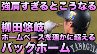 肩も規格外。柳田悠岐のとんでもない強肩バックホーム【ホークス】