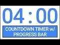 4 min Countdown Timer w/ Progress Bar #Timer #Countdown