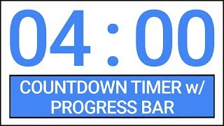 4 min Countdown Timer w/ Progress Bar #Timer #Countdown