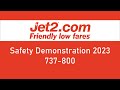 jet2.com 2023 safety demonstration 737 800 audio