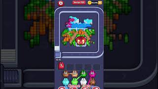 Pixel Flow level 725 Solution Walkthrough