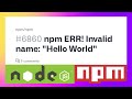 How to Fix npm ERR! Invalid name in NodeJs | Viral Coder