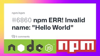 How to Fix npm ERR! Invalid name in NodeJs | Viral Coder