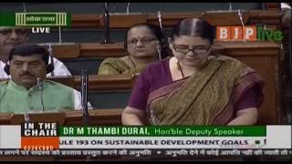 Smt. Maneka Gandhi's speech on discussion during Sustainable Goals : 03.08.2016