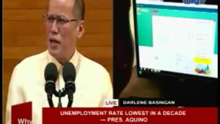 Unemployment rate lowest in a decade — Pres. Aquino