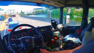 Life of a Trucker, long drive from Gävle to Sthlm, New Gen Scania R450