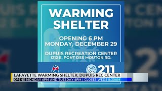 Lafayette opens warming shelter in advance of freezing weather